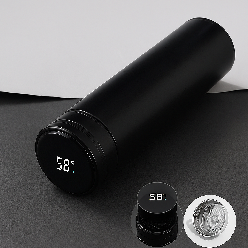 HydraSense - Smart Bottle, LED Display, Keeps Drinks Hot & Cold